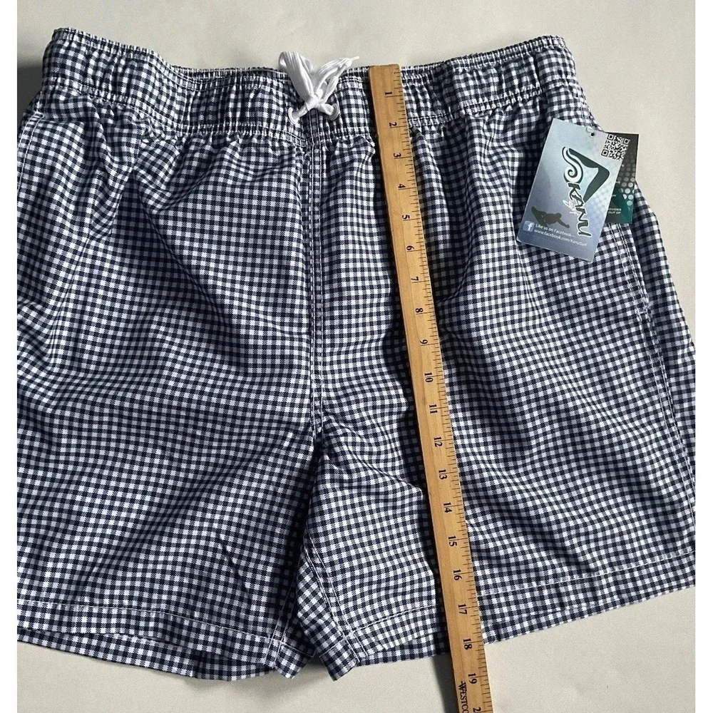 Kanu Surf‎ Men's Monaco Swim Trunks-Navy Blue Spotted Pattern- Size XL